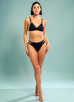 Peek-A-Mesh Bikini Pair in Ocean Coal