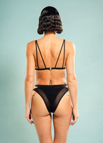 Peek-A-Mesh Bikini Pair in Ocean Coal