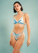 Peek-A-Mesh Bikini Pair in Ocean Splash Print