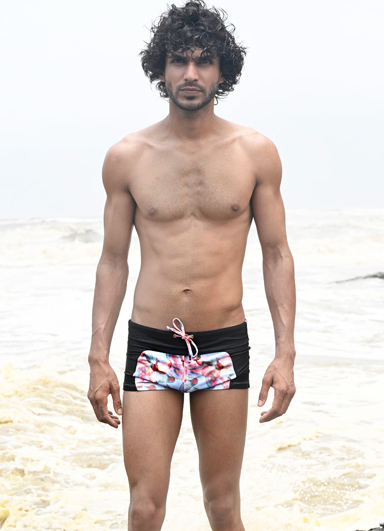 Cut & Sew Swim Trunks in Salty Sea Bubbles