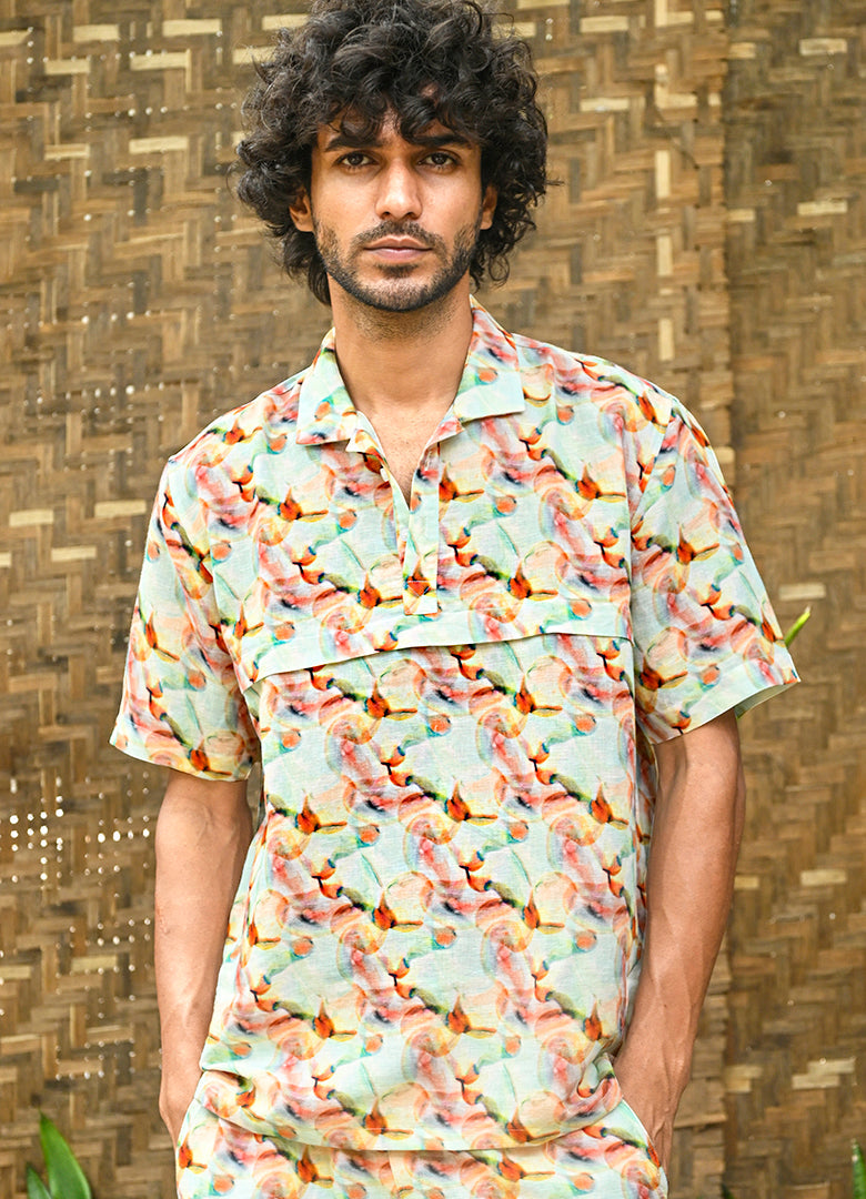 Breezy Blockfit Double Yolk Shirt in Salty Sea Bubbles