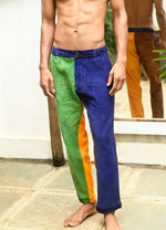 Relax Fit Color Block Fun Trousers