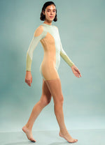 Contoured Surf Suit in Pastel Color Blocking