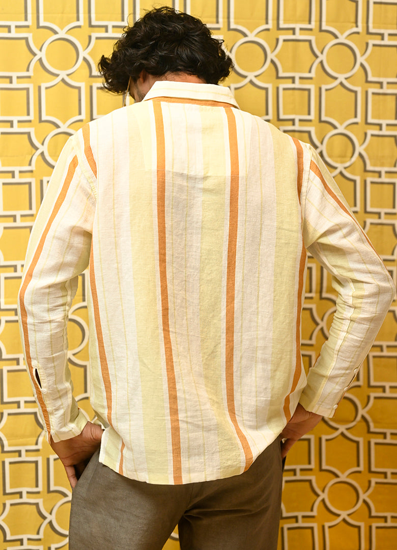 Regular Fit Resort Shirt in Whispering Strips