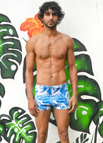 Elevated Swim Trunks in Occean Splash Print